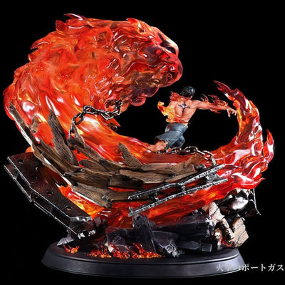 Limited Edition Ace Flaming Fist Resin Figure Figure Addict